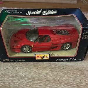 Red Ferrari F50 Die-Cast Model Car